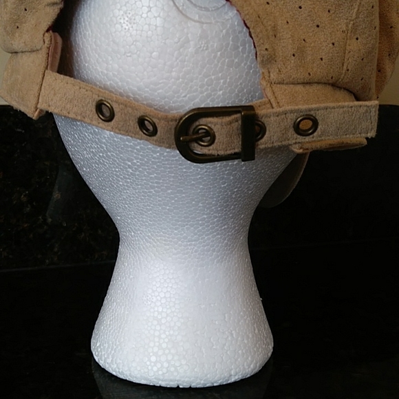 Gatsby Newsboy Style Floral Lined Hat Tan Brown OS - Picture 7 of 10